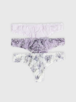 Трусы женские бразилиана мультипак (3 шт.) сиреневые с розами - Mark formelle фото 7
