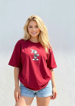 K13333 Футболка (плотный хлопок) БУРГУНДИ