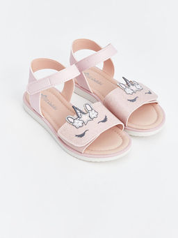 ?ift Bantl? Nak??l? K?z ?ocuk Sandalet