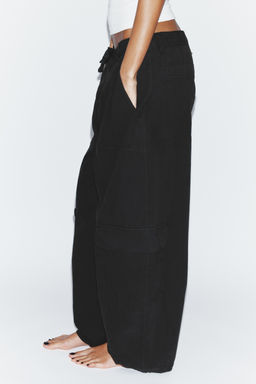 PANTAL?N OVERSIZE CARGO / Negro - Zara фото 3