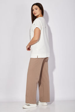 Костюм ТАиЕР 1283 белый,бежевый  фото 3