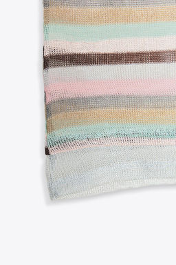 STRIPED METALLIC THREAD TOP - Zara фото 7