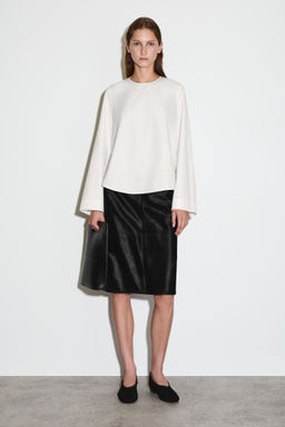 CURVED-HEM COTTON BLOUSE - H&m фото 5