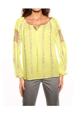 Блузка, желто-кремовая