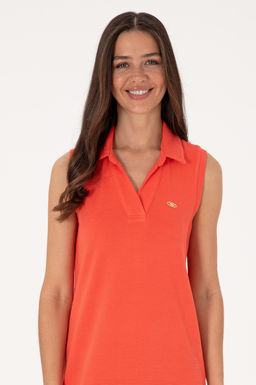 Kad_n K_rm_z_ Polo Yaka Midi Boy _rme Elbise Sepette S_rpriz _ndirim - U.s. polo assn фото 2