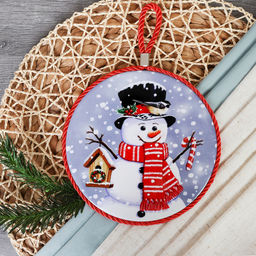 Подставка под горячее Снеговик / КD004 /уп 36/новогодняя - Галеонтрейд фото 2