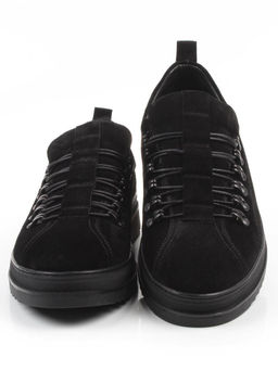 05-1829M-8-328 BLACK Ботинки зимние мужские (натуральная замша, натуральный мех)