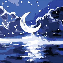 Картина по номерам на подрамнике Draw Me! Moon, (20*20 см)