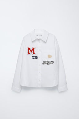 VARSITY PATCH POPLIN SHIRT