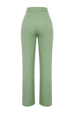 Mint Straight/Duz Kesim Pileli Dokuma Kumas Pantolon TWOSS21PL0155