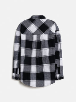 ACOOLA / Сорочка верхняя детская для мальчиков Bendor черно-белая клетка фото 2