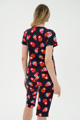 Пижама женская из интерлока Социал матрешка на черном - Амадэль фото 8