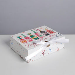 Складная коробка подарочная Шампанское, 16.5 х 12.5 х 5 см, БЕЗ ЛЕНТЫ