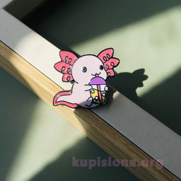 Брошь-значок Axolotl with cocktail - Купи слона фото 3
