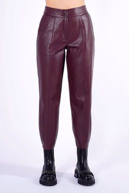 NOBBY, Женские брюки 704К-500/5 (бордовый) (эко-кожа)  фото 3