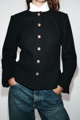 FITTED ROUND NECK BLAZER - Zara фото 3