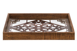 Поднос 39,5*29,5*4,5 см, прямоугольный Узор, коричневый - Elan gallery фото 5