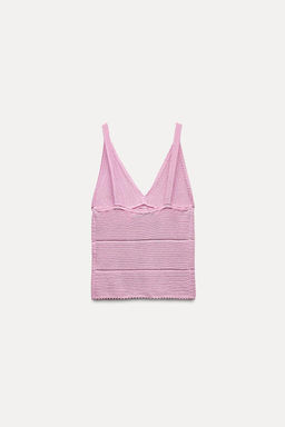 POINTELLE KNIT TOP - Zara фото 6