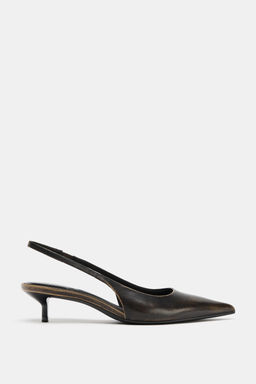 LEATHER SLINGBACK SHOES - Zara фото 7