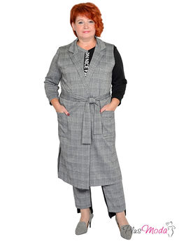 Жакет-дубленка Модель №1385 размеры 44-84 - Plusmoda фото 11