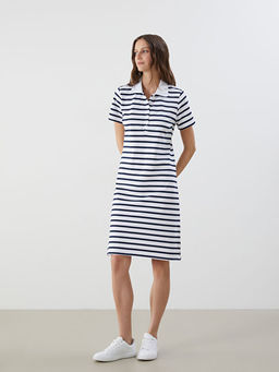 Polo Yaka ?izgili Pike Elbise