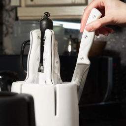 Подставка для ножей универсальная 16*16*25см белый