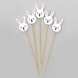 Шпажки Зайка, в наборе 12 штук - Страна карнавалия фото 2