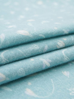 Фланель Подснежники цв.св.бирюзово-мятный, ш.0.95м, хлопок-100%, 180гр/м.кв - Купава фото 4