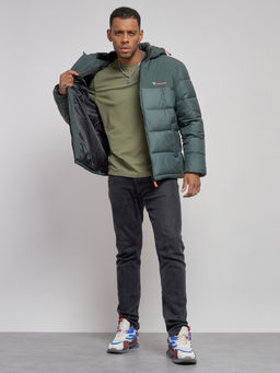 Куртка мужская зимняя с капюшоном спортивная великан цвета хаки 8377Kh - Wonderrman фото 12