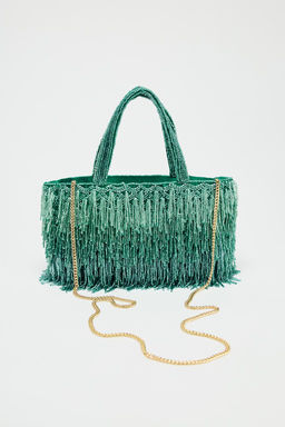 BAG WITH RHINESTONE FRINGING - Zara фото 5
