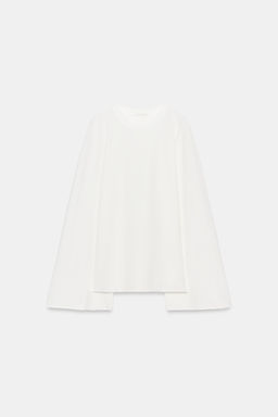 CAMISETA MANGA LARGA ALGOD?N / Blanco - Zara фото 5