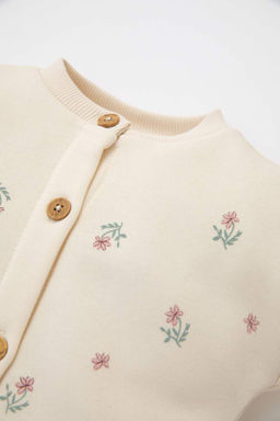 Кардиган на пуговицах с круглым вырезом для маленьких девочек - Defacto фото 2