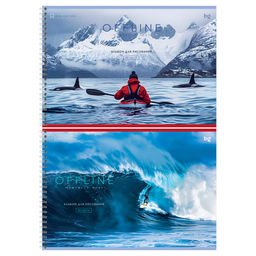 Альбом для рисования BG А4 32л. на спирали "Здесь и сейчас" (АР4гр32 08637) обложка картон