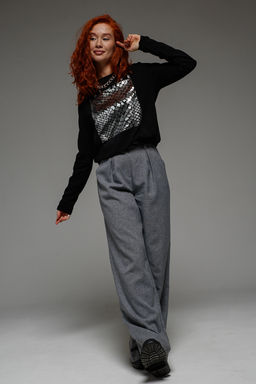 8519 Футболка с длинным рукавом женская