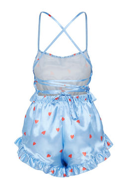 Trendyolmilla Murdum F?rf?rl? ve S?rt Ip Ask?l? Saten Sortlu Dokuma Pijama Tak?m? THMSS23PT00048  фото 30