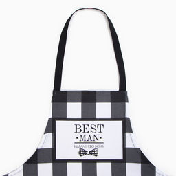 Кух. набор 3 пр. Best man black фартук 70х60 см, прих. 20х20 см, полот.35х60см - Доляна фото 2