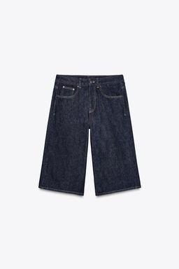 ZW COLLECTION LONG DENIM BERMUDA SHORTS - Zara фото 6