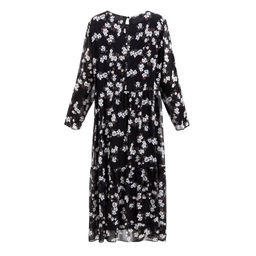 Платье женское миди MIST plus-size, чёрное-белое, размер 54