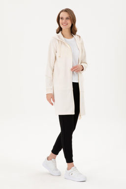 Женская кремовая толстовка с капюшоном - U.s. polo assn фото 4