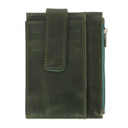 Визитница-кардхолдер Croco-ВК-218 н/к, 2отд, 11карм, зеленый тем пулл-ап (205) 263543