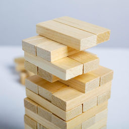 Падающая башня «Берёзка», 54 бруска, 18.5×6.5 см