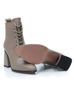 01-PCS125-3 DK. BEIGE Ботинки демисезонные женские (натуральная кожа, байка) - No name фото 16