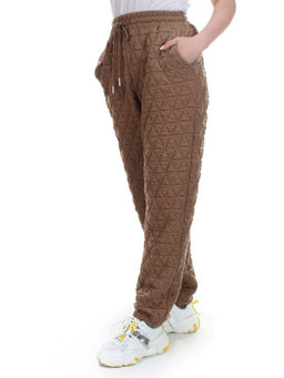 2780 BROWN Брюки спортивные зимние женские - Фабричный китай фото 3