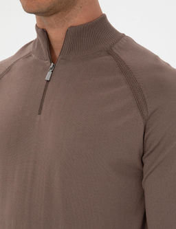 Vizon Slim Fit Dik Yaka Fermuarl_ Triko Kazak - Pierre cardin фото 7