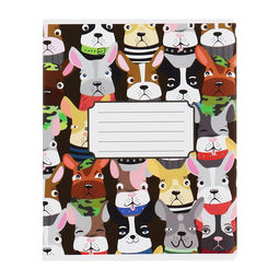 Комплект тетрадей из 10 штук, 12 листов в линию Calligrata "Яркий микс", обложка мелованная бумага, ВД-лак, блок офсет, 5 видов по 2 штуки