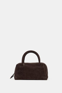 LEATHER BOWLING BAG - Zara фото 3