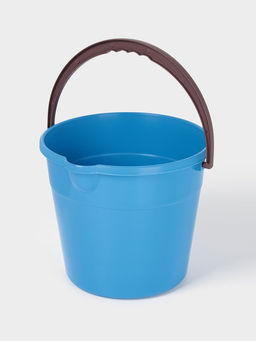 Ведро хозяйственное со сливом, 10 л, d=28 см, h=24 см, пластик, голубое