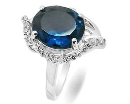 Кольцо из серебра лондон топаз кварц, Маргарита