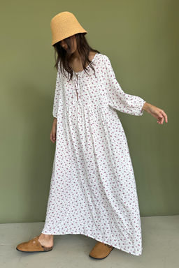 Платье женское MOON085/03/Белый, розовый - M&G all natural фото 6