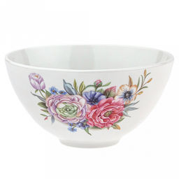 Пиала фарфоровая "Розы 3D" 2 вариант 750мл, д15см, h9см (Россия)